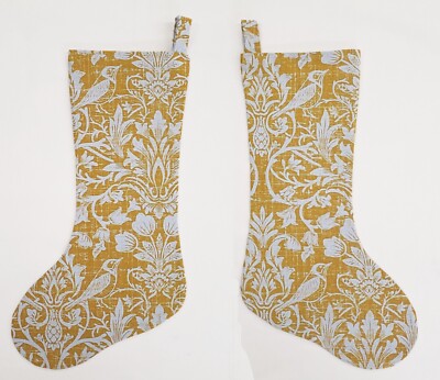 Gold Floral Damask Christmas Stocking