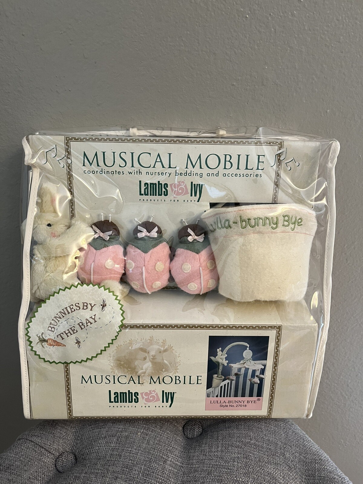 NEW! BUNNIES By the Bay Plush CRIB Musical MOBILE, LULLABUNNY BYE