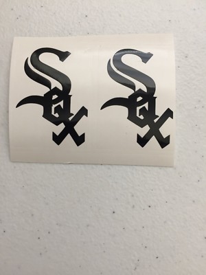 TWO CHICAGO WHITE SOX  BASEBALL HELMET VINYL STICKER DECAL BATTING HELMET DECAL