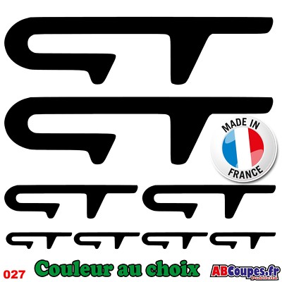 8 Aufkleber Sticker Gt 20, 10 Und 5cm - Clio Megane Twingo Becher 16s Wind - 027