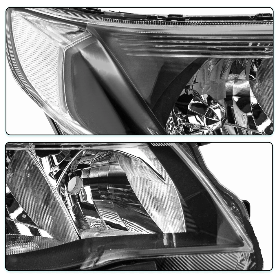 For 2009-2013 Subaru Forester Halogen Black Headlights Assembly Left+Right 09-13 - image 3 of 4