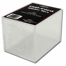 BCW 150 Card Size Slider Box Stackable Plastic Trading Card Storage Case