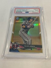 2018 BOWMAN 1st CHROME GOLD REFRACTOR ROOKIE TREVOR LARNACH RC /50 PSA 9 MINT