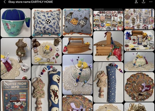 Wood Farm Box 2 Sewing Pin cushions Rhinestone Machine Charm Notions 190 - Picture 17 of 21