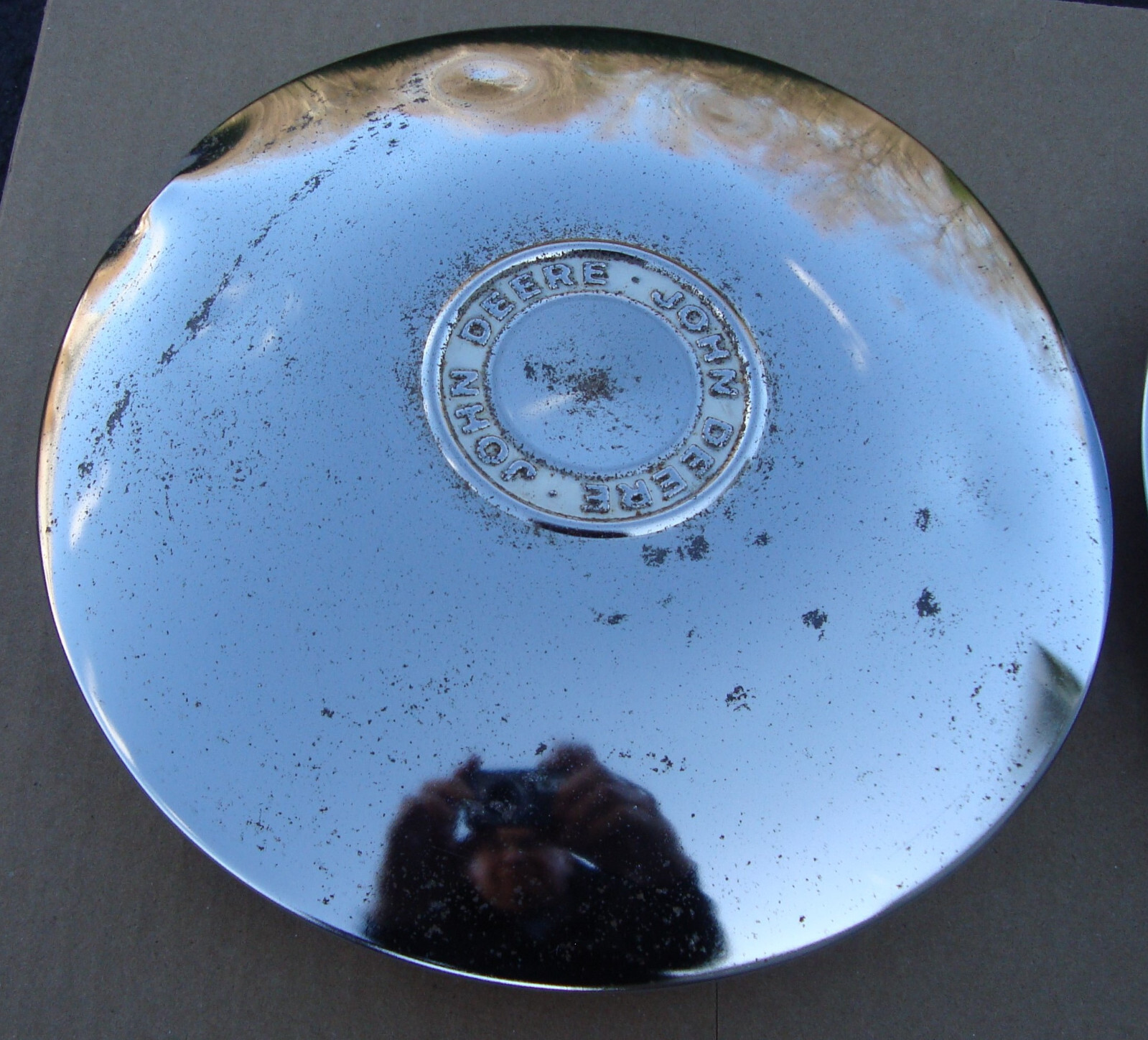 2 John Deere 12" Wheel Hubcaps Hub Caps Chrome White 318 322 332 200