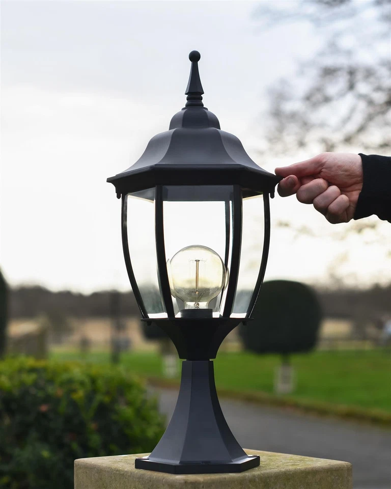 "Chloé" Black Pillar Light Outdoor Garden Driveway Lamp Post Lighting - IP44 - Image 2 of 4