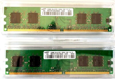 Samsung M378T3354BGO-CCC 0506 256MB 1Rx16 PC2-3200U-333-10-C1 MEMORY -2 Modules