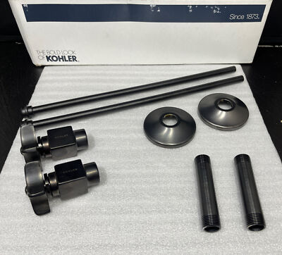 Kohler K-7605-P-BKB 3/8'' NPT Angle Supplies With Stop In Brushed Black   aj