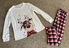 Women  s 2 Piece Pajama Set Long Sleeve Top And Pants Size XL