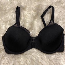 Bali 34C Bra Black One Smooth U Ultra Light Underwire Back Closure 3439