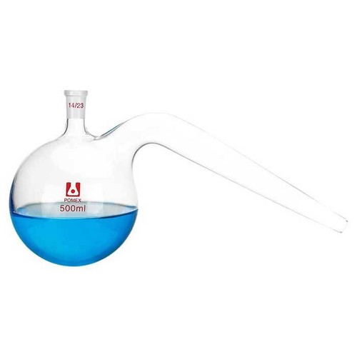 Borosilicate Glass Retort 125-1000ml w/ Stopper Swan Neck Lab Chemistry Flask - Picture 2 of 17