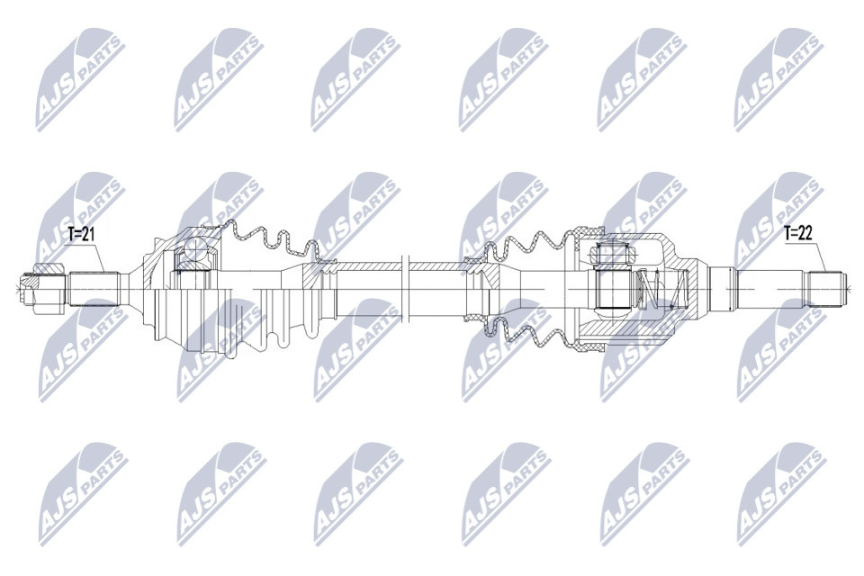 Original NTY Drive Shaft NPW-CT-095 For Citroën Peugeot - Image 4