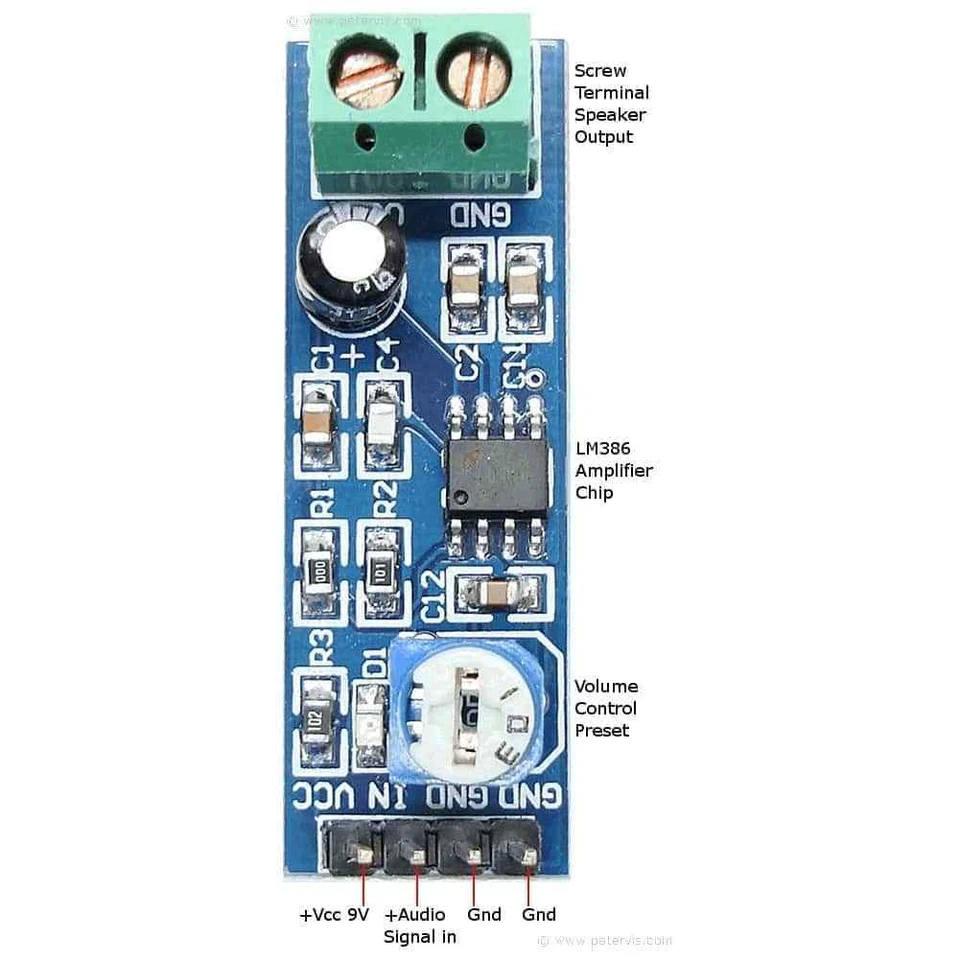 LM386 Verstärker | Mikrofon Lautsprecher Arduino Sound Sensor Amplifier Audio - Bild 2 von 2