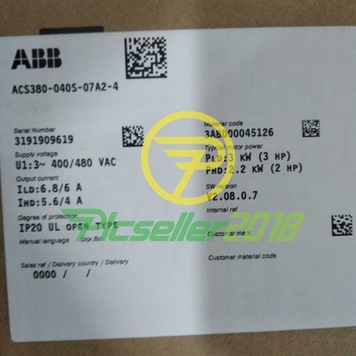   ACS380-040S-07A2-4 Inverter New Fast Shipping 1pcs FedEx or UPS *wq