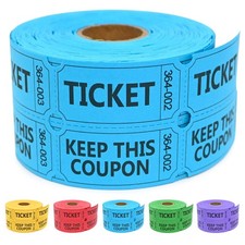 500 Raffle Tickets Double Roll, Raffle Tickets Roll with Name and Phone Numbe...