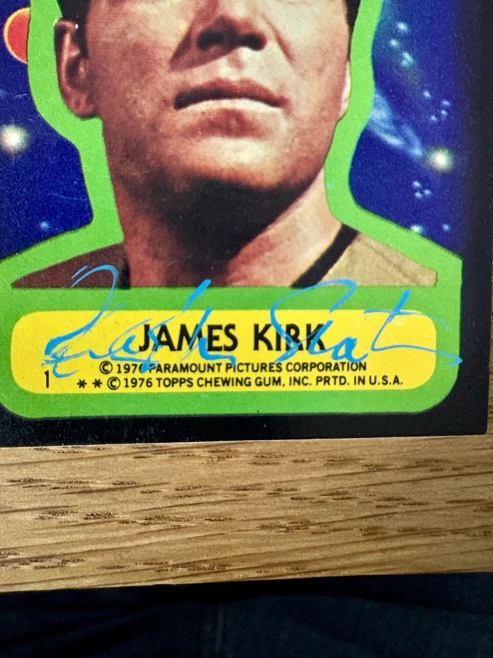 William Shatner Autographed Rookie 1976 Sticker - SWAU authentication - Image 2 of 4