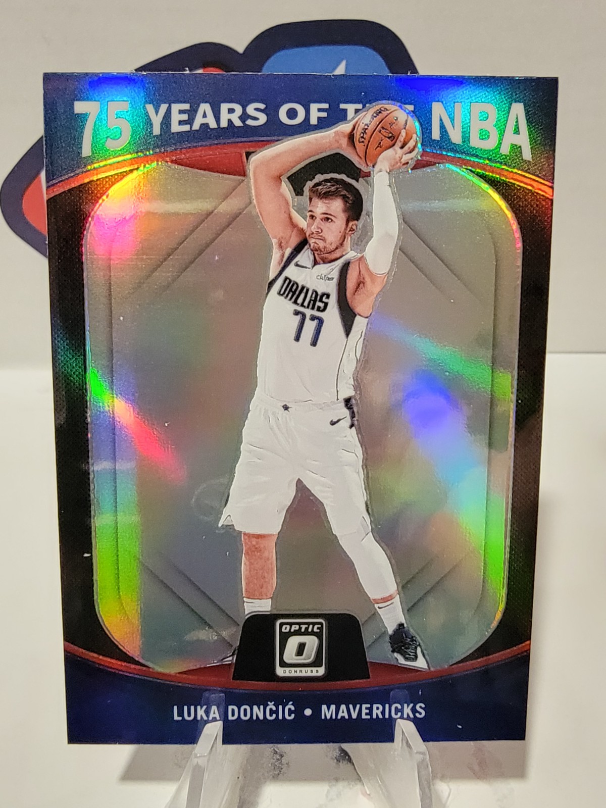 2021-22 Panini Prizm #26 Luka Doncic 75 Years of the NBA (Donruss Optic)