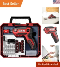 Versatile Rechargeable 4V Screwdriver with Cam Screw Sleeve and Carrying Case