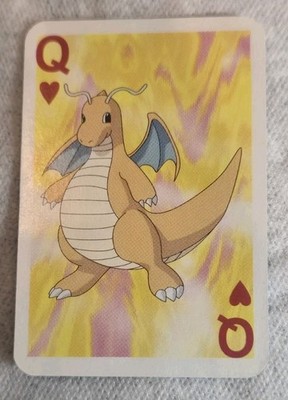 Vintage 1999 Bicycle Mini Playing Card Dragonite Queen of Hearts NM