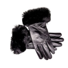 Womens Leather Gloves, Ladies Genuine Leather Winter Gloves, Soft, Fleece Lining