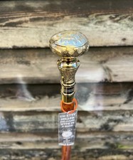 36 in Flower Handle Polished Foldable Handcrafted Adjustable Walking Stick