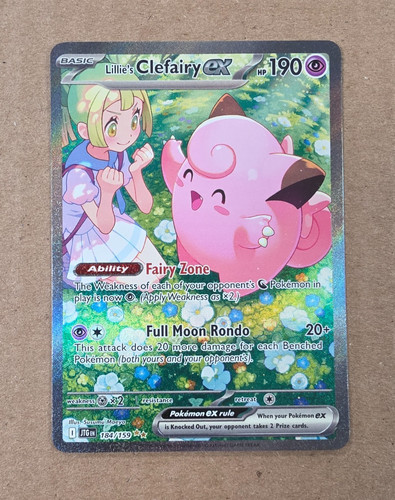 2025 Pokemon Journey Together Lillie's Clefairy ex SIR Rare Card 184/159 NM