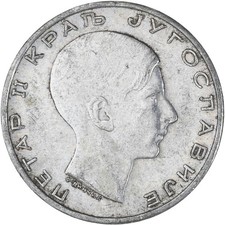 [#1024571] Coin, Yugoslavia, Petar II, 50 Dinara, 1938, EF(40-45), Silver, KM:24