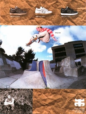 2002 PRINT AD - iPATH SKATEBOARDING SHOE FASHION FOOTWEAR AD - TONY COX  SKATING