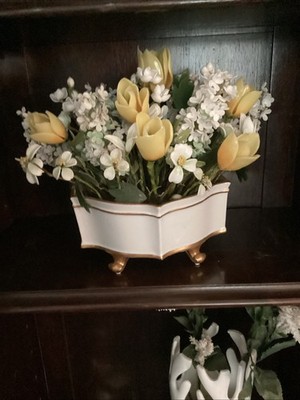 Jane Hutcheson Gorham Enamel Metal Floral Arrangement Sculpture 9.5''