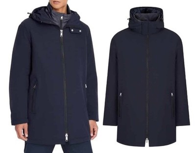 Armani Exchange Men's Parka Coat Two-In-One Detachable Navy Jacket UK-L RRP £550