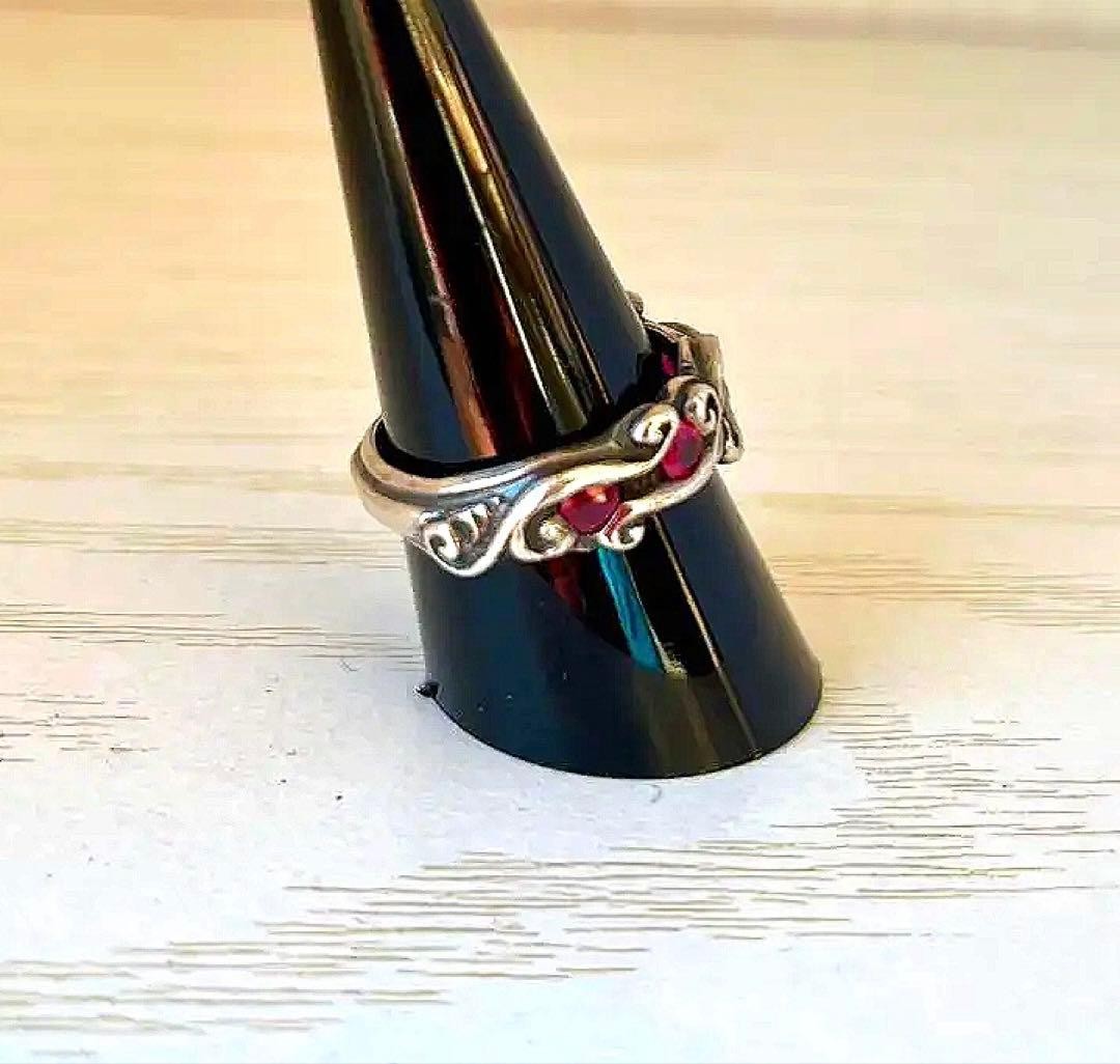 Bill Wall Leather 99 Wave Ring Ruby Custom Size 1… - image 6