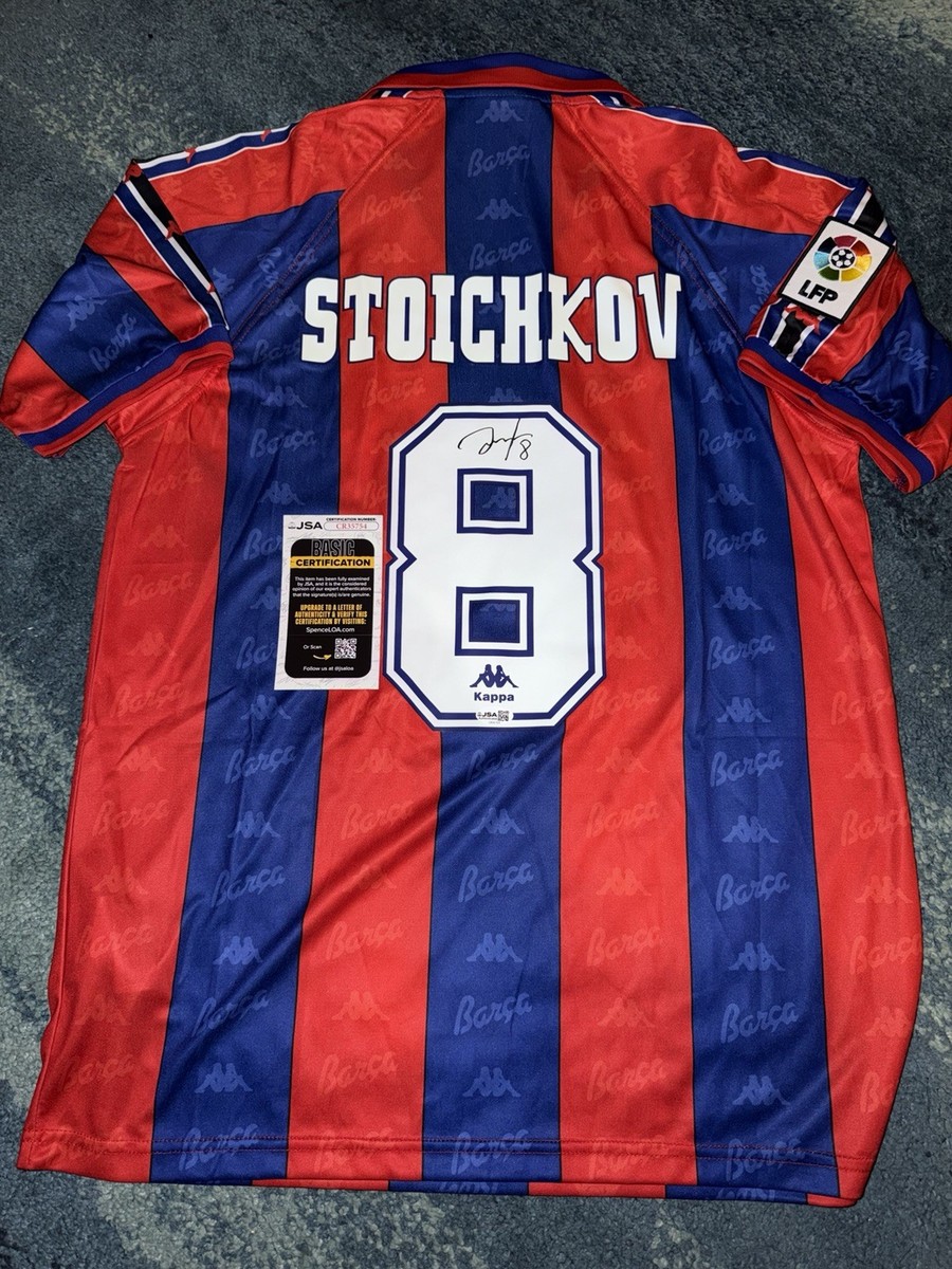 Hristo Stoichkov Signed FC Barcelona Jersey Bulgaria World Cup JSA