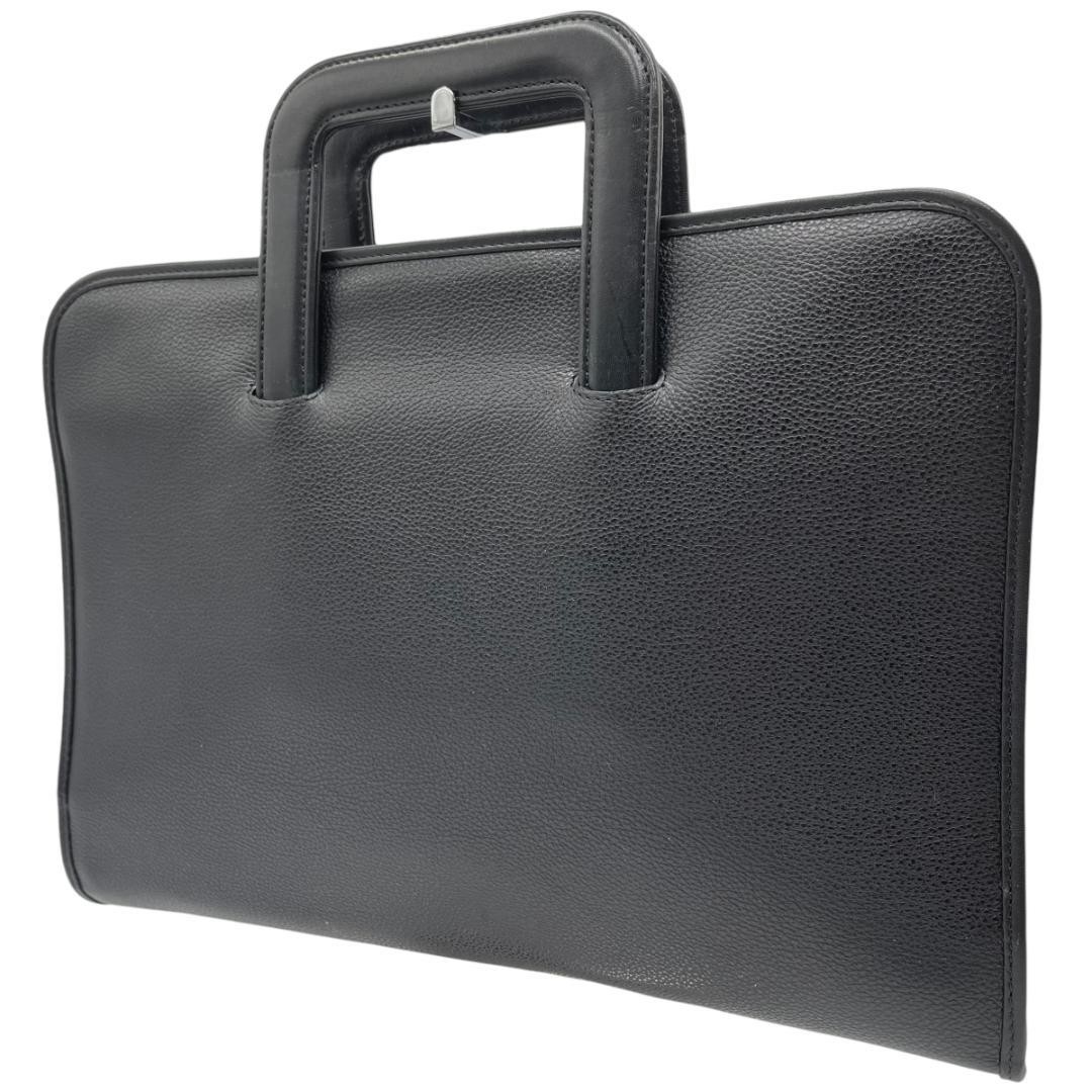 GIVENCHY Leather Briefcase Business Bag Black thumbnail 2
