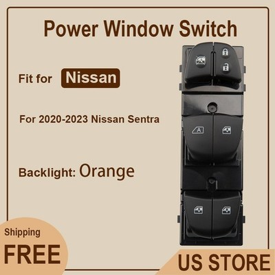 Fits 2020-2023 Nissan Sentra Orange LED Power Window Switch 25401-6LA2A