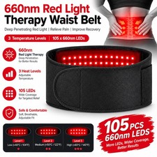 660nm Red 850nm Near Infrared Light Therapy Waist Wrap Pad Belt For Pain Relief