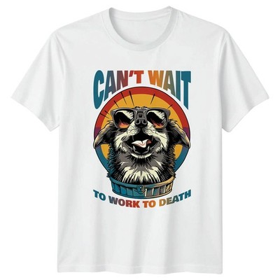 Cant Wait To Work To T-Shirt Dunkler Humor Anti Arbeit Satire
