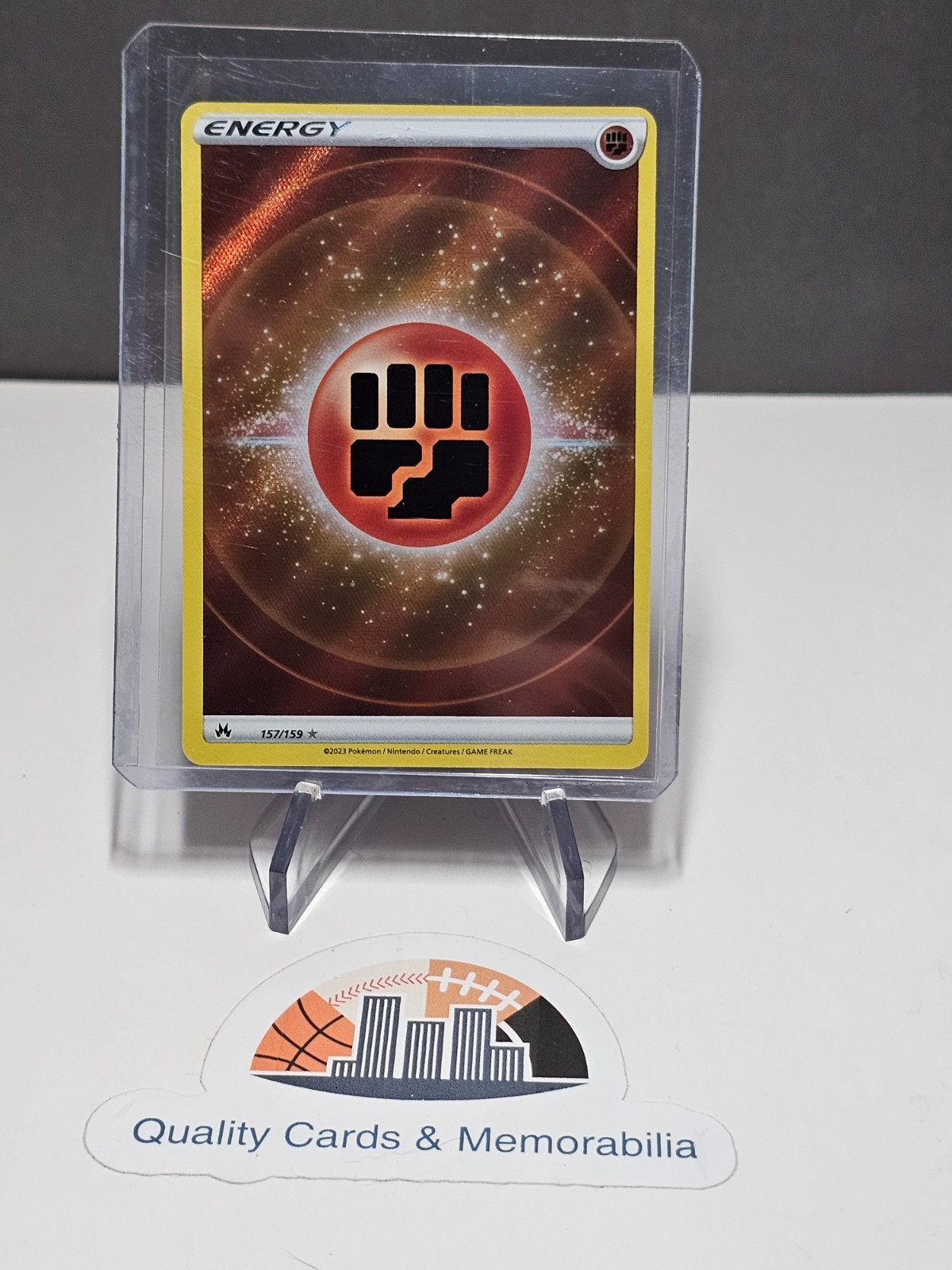 Fighting Energy 157/159 Crown Zenith Textured Holo Pokemon Card NM