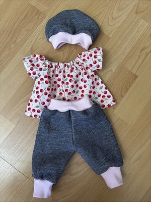 Handmade Niedliche Puppen Kleidung Set, 3-teilig, für Babypuppen 43cm