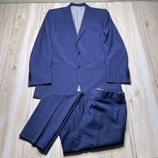 Brooks Brothers Explorer Regent Fit Wool Blend Suit Mens Size 41L 34x31 Blue