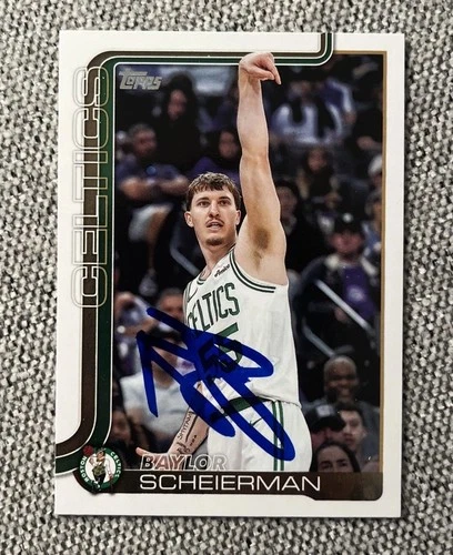 Baylor Scheierman Boston Celtics IP Auto Signed Autographed 2025 Topps #5 QTNY