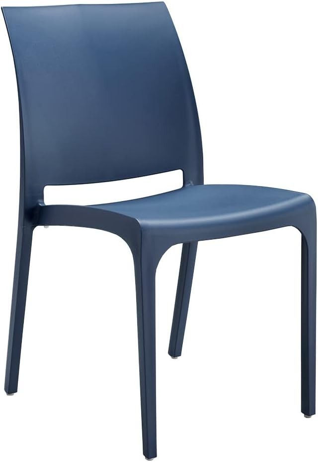 GLOUPIE Sedia Volga In Polipropilene Blu,Dim.54x46x81Cm,Peso 3,5Kg,Per Interno/E