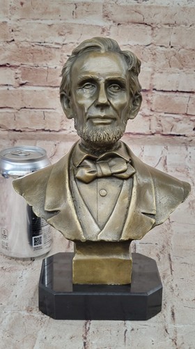Abraham Lincoln Bronze by Academy Award Winner Arrieta Marble Sculpture Figure - Picture 2 of 10