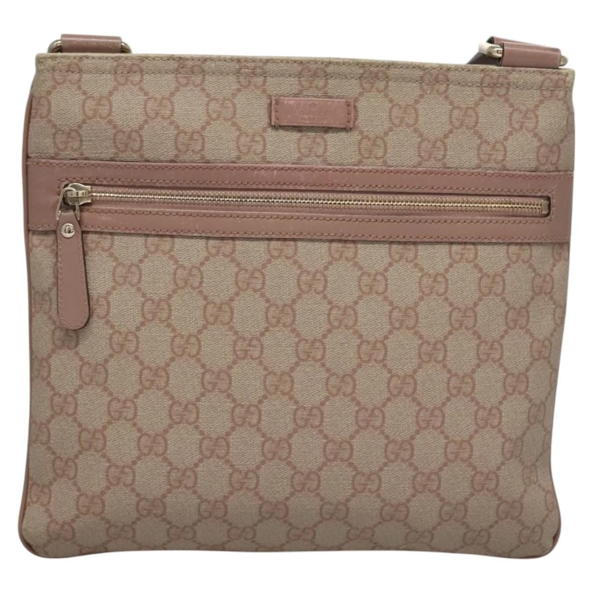 Sac à bandoulière Gucci Messenger en toile beige authentique