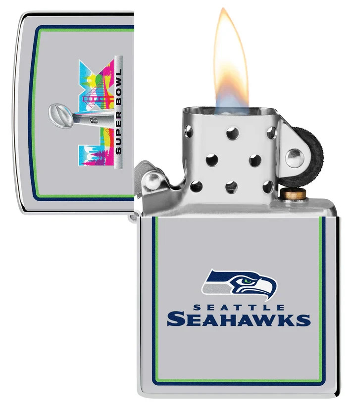 Zippo 47299 Seattle Seahawks Super Bowl LX NFL Lighter, High
