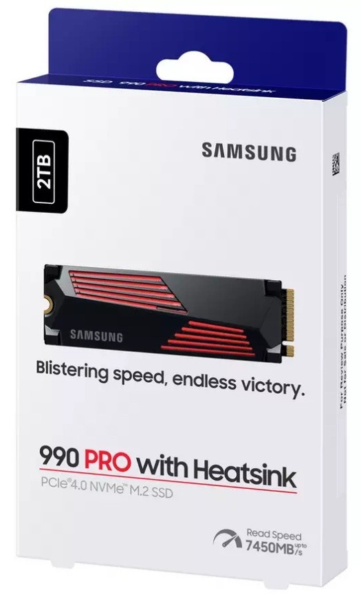 Samsung 990 PRO 2TB Gen4 NVMe M.2 SSD MZ-V9P2T0GW - For gaming and video editing