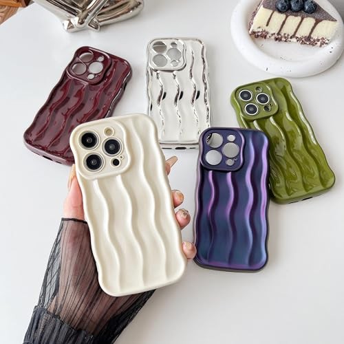 Water With Ripple Pattern for Case - Water Ripple Pattern Curly Wave Frame Soft iPhone 15 Pro ...