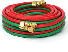 1/4" x 25' Twin Welding Oxygen Acetylene Hose Meets RMA/CGA Standards for