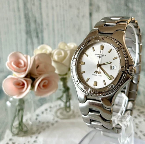 LONGINES L3.612.4 Quartz Stainless Steel Bracelet Watch Silver JP