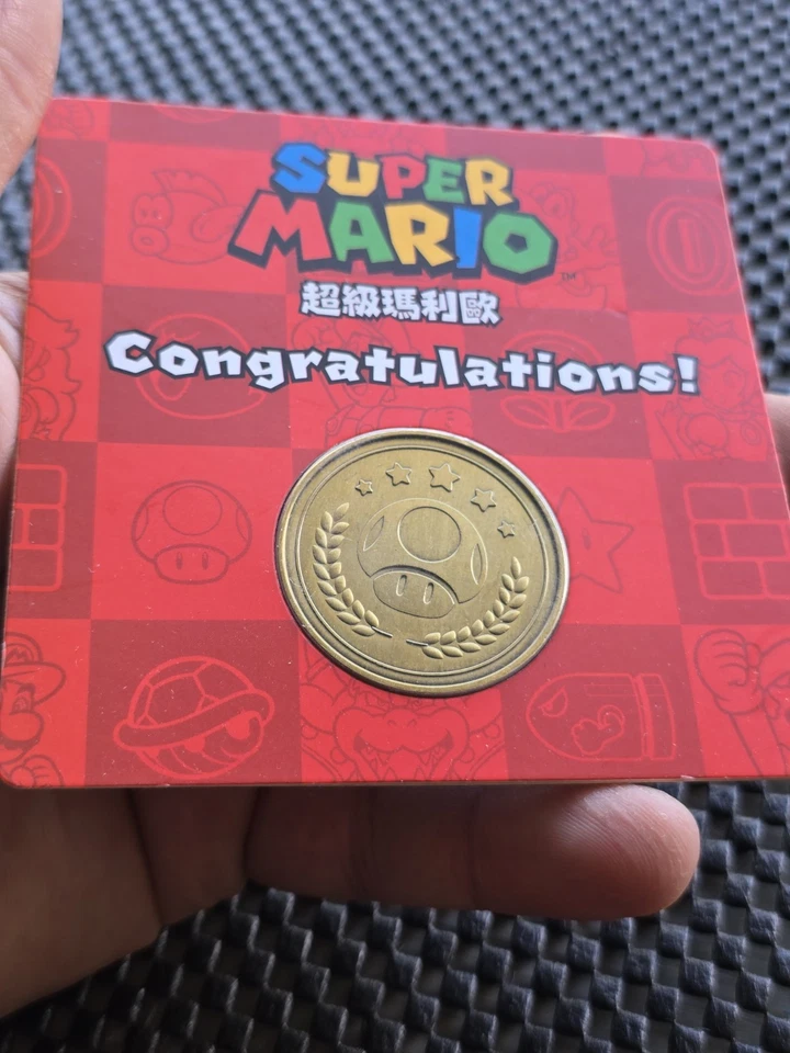Nintendo Store China Super Mario Moneda Medalla LOTE 3 Sorteo Raro Promo NES SWITCH Foto 4 de 4