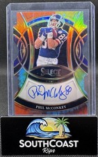 2026 Panini Select Signatures Auto Phil McConkey #SP-PMY Tie Dye Die-Cut 24/25